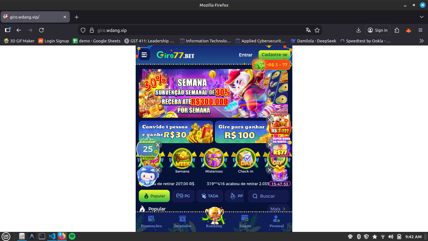 Screenshot of GIRO iGaming Framework