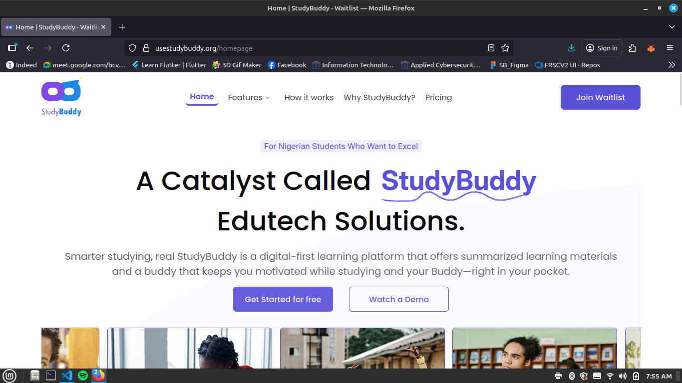 Screenshot of StudyBuddy
