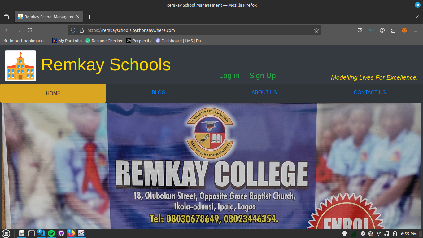 Screenshot of Remkay Schools